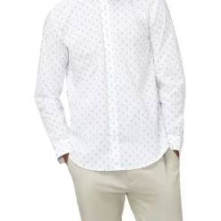 Cheapest ⭐ Ben Sherman Two Tone Geo Print ???? Shirt Snow White ✔️