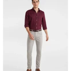 Best deal ???? Yd. West Hampton Pure Linen ???? Shirt Burgundy ???? -Industrie Shop unnamed file 730