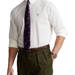 Promo ???? Polo Ralph Lauren Classic Fit Chambray ???? Shirt In White ????