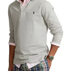 Best reviews of ???? Polo Ralph Lauren The Iconic Rugby ???? Shirt In Grey ⭐