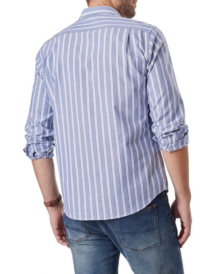 Best Pirce ???? Blazer Tim Long Sleeve Stripe ???? Shirt Blue ???? 4 Best Pirce ???? Blazer Tim Long Sleeve Stripe ???? Shirt Blue ???? - Image 2
