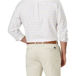 Alternative view of Budget ???? Gazman Easy Care Twill Check Long Sleeve ???? Shirt In White ????