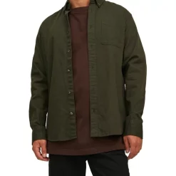 Discount ❤️ Jack & Jones Brook Twill Long Sleeve ???? Shirt In Rosin ✔️